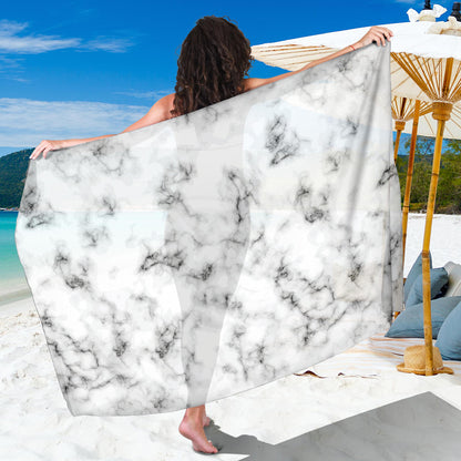 Marble Pattern Print Design 01 Sarong Pareo Wrap