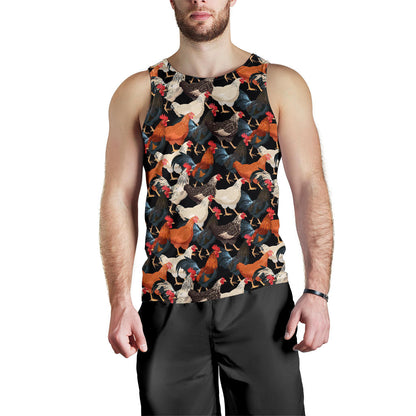 Chicken Print Pattern Men Tank Top
