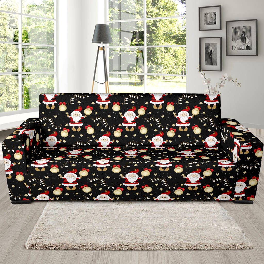 Santa Christmas Themed Print Design LKS307 Sofa Slipcover