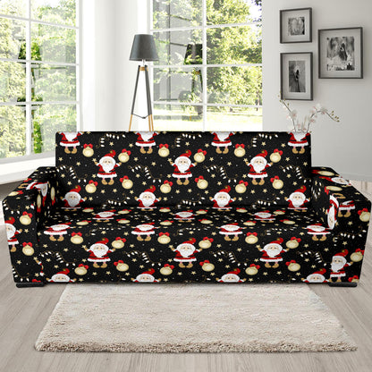 Santa Christmas Themed Print Design LKS307 Sofa Slipcover
