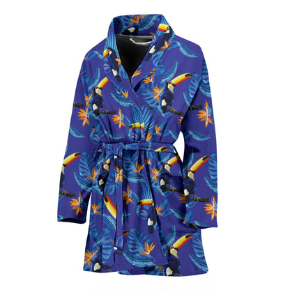 Toucan Print Design LKS306 Women Bathrobe