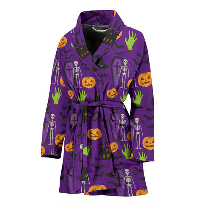 Halloween Print Design LKS403 Women Bathrobe