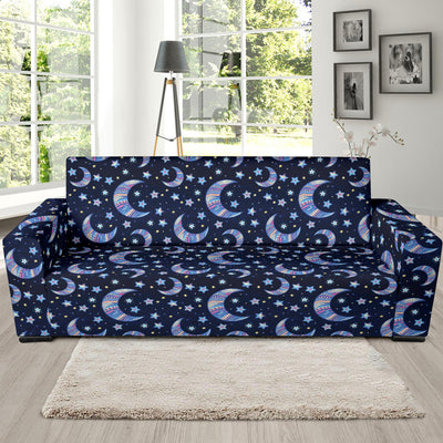 Celestial Moon Pattern Print Design 03 Sofa Slipcover