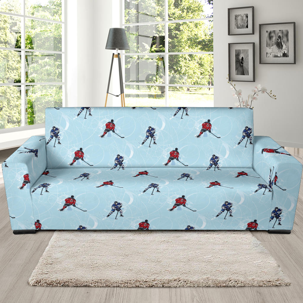 Hockey Player Print Design LKS302 Sofa Slipcover