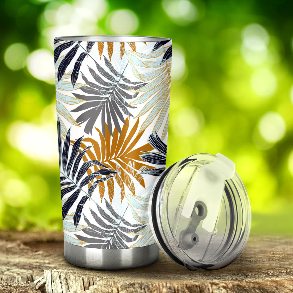 Colorful Tropical Palm Leaves Tumbler