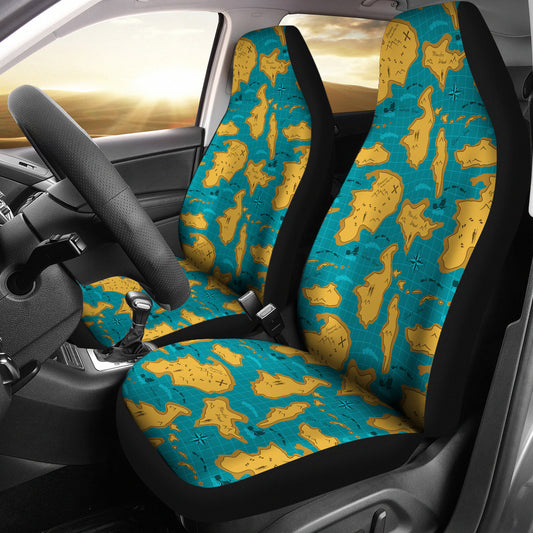 World Map Print Design LKS301 Car Seat Covers