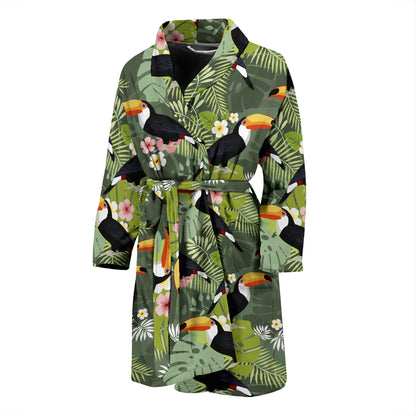Toucan Print Design LKS304 Men Bathrobe
