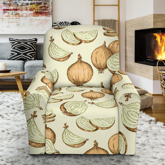 Onion Pattern Print Design A02 Recliner Slipcover with Pocket