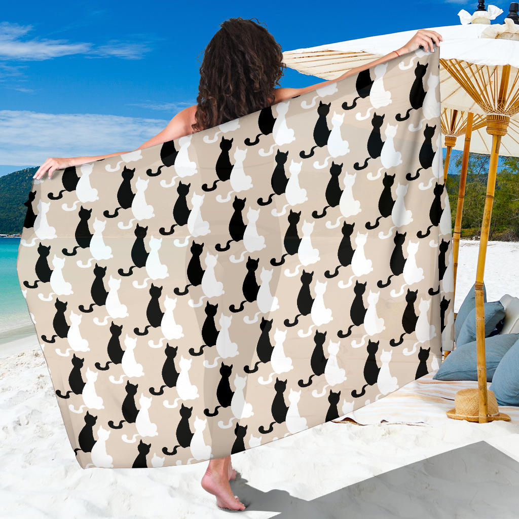 Cat Pattern Print Design 04 Sarong Pareo Wrap