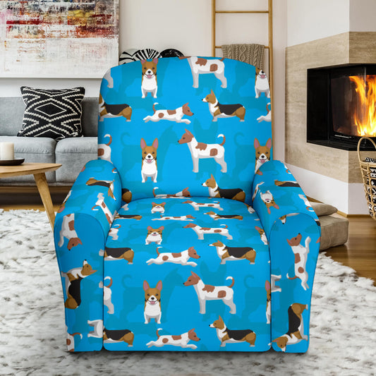 Cardigan Welsh Corgis Pattern Print Design 01 Recliner Slipcover with Pocket