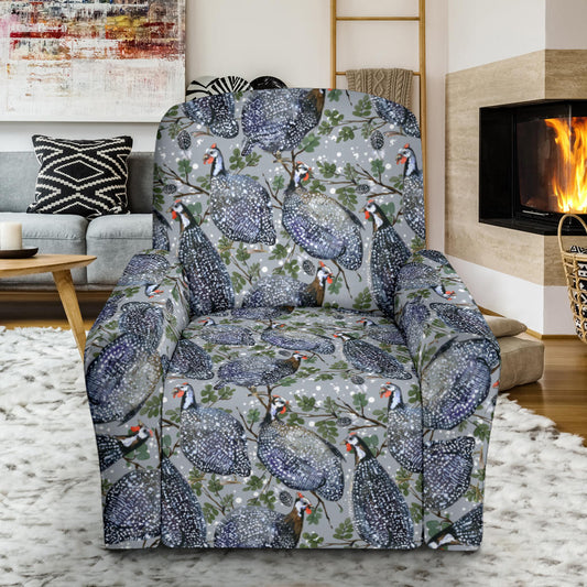 Guinea Fowl Print Design LKS402 Recliner Slipcover with Pocket