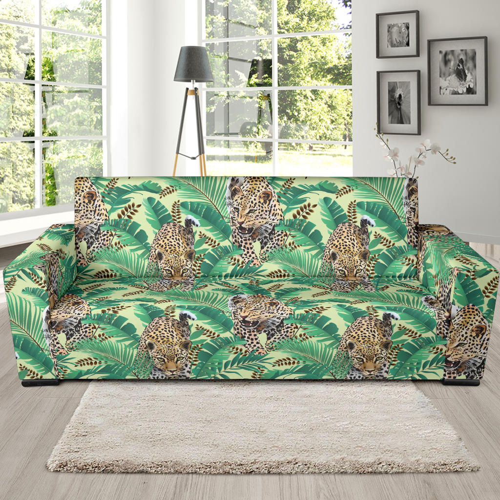 Leopard Pattern Print Design 03 Sofa Slipcover