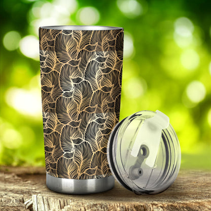 Elegant Gold leaf Print Tumbler