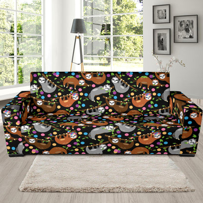Sloth Print Design LKS306 Sofa Slipcover