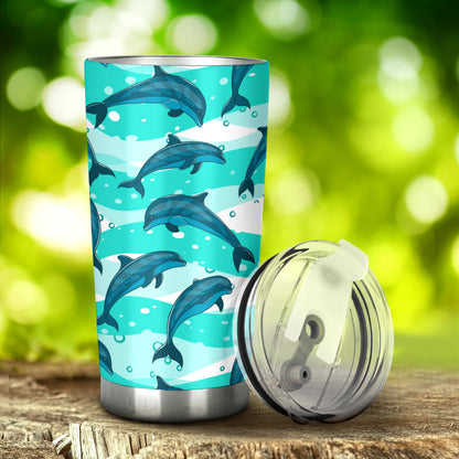 Dolphin Design Print Pattern Tumbler