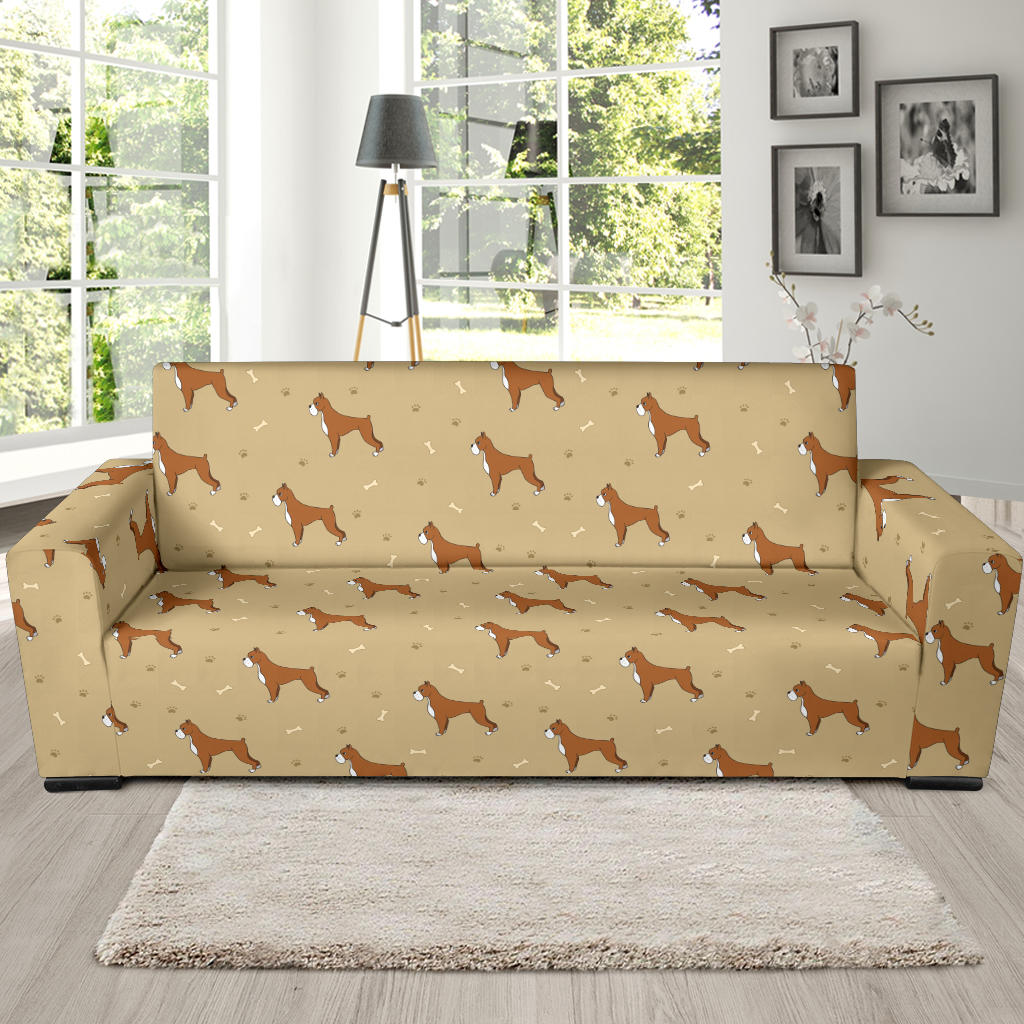 Boxers Pattern Print Design 02 Sofa Slipcover