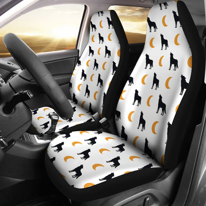 Wolf Moon Print Design LKS302 Car Seat Covers