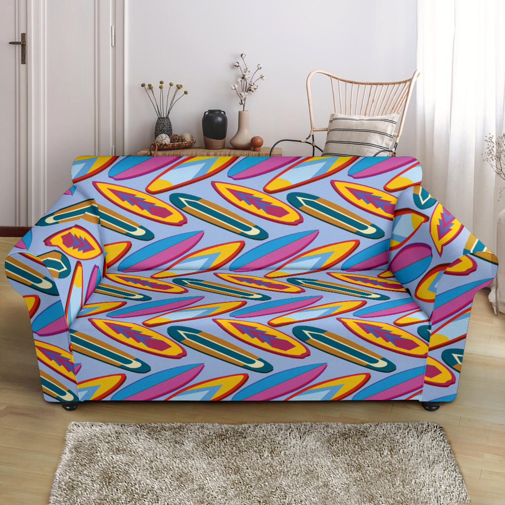 Surfboard Pattern Print Design LKS303 Loveseat Couch Slipcover
