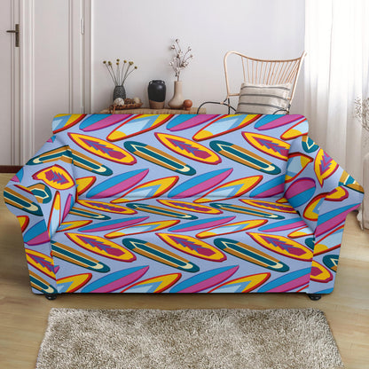 Surfboard Pattern Print Design LKS303 Loveseat Couch Slipcover