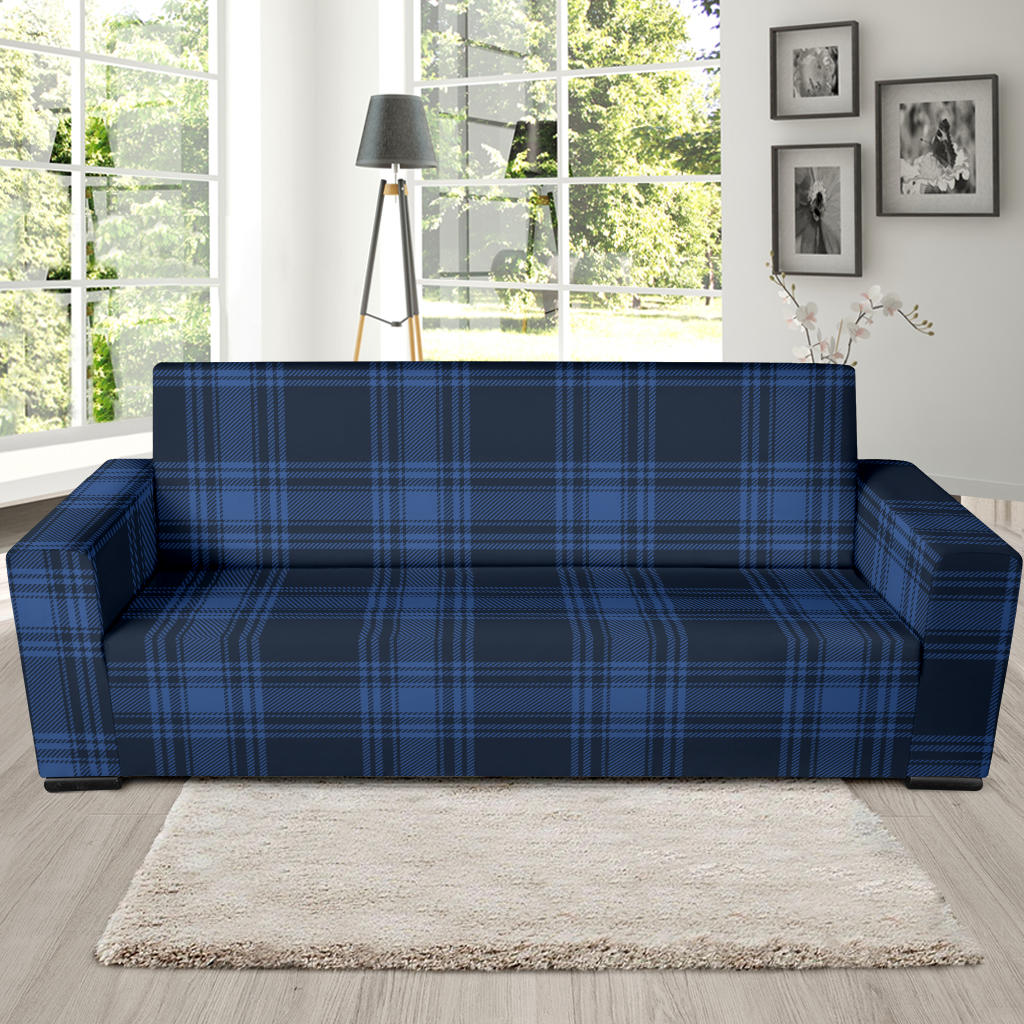 Tartan Blue Print Design LKS304 Sofa Slipcover