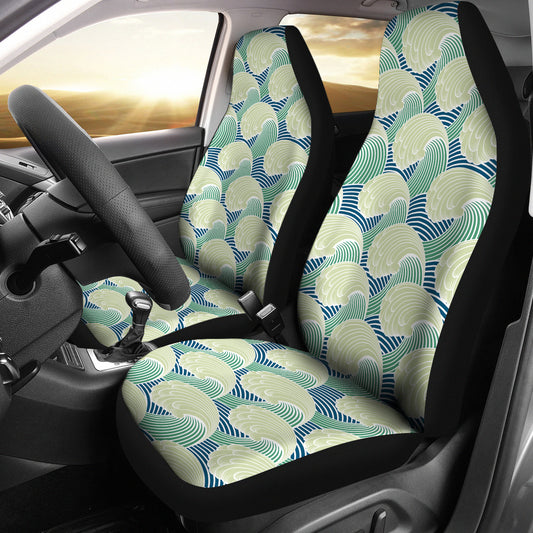 Wave Japan Style Print Design LKS302 Car Seat Covers
