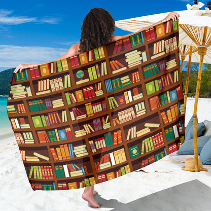 Book Pattern Print Design 06 Sarong Pareo Wrap