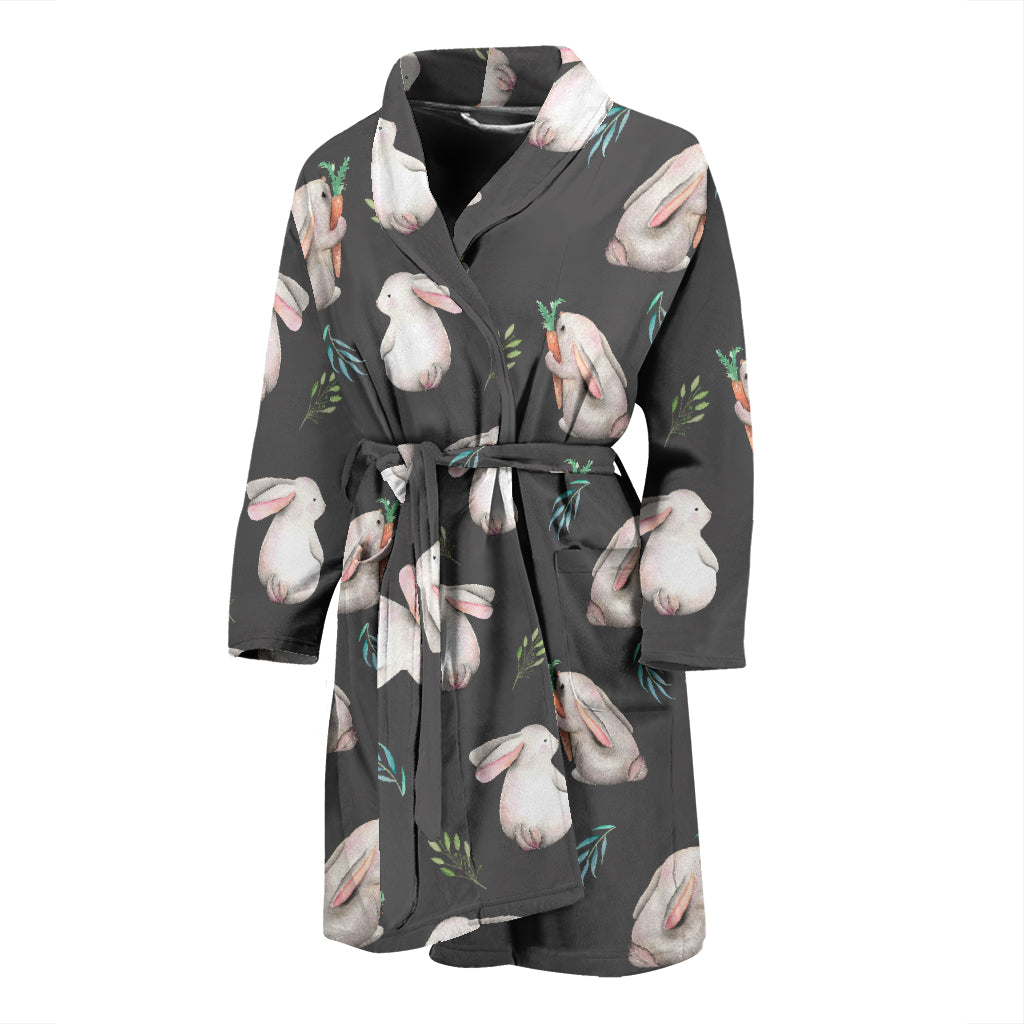 Rabbit Print Design LKS402 Men Bathrobe