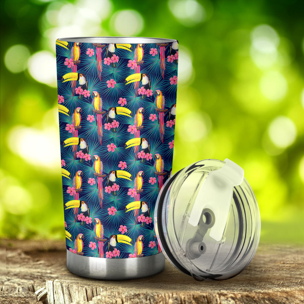 Toucan Parrot Design Tumbler