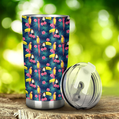 Toucan Parrot Design Tumbler