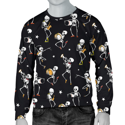 Skeleton Dance Print Men Long Sleeve Sweatshirt