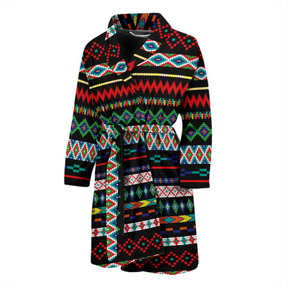 Southwest Pattern Print Design LKS302 Men Bathrobe