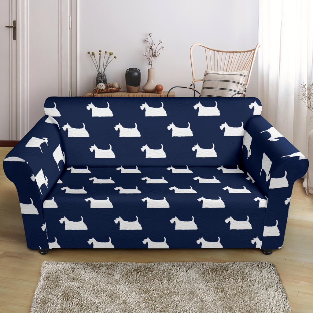 Scottish Terriers Print Design LKS303 Loveseat Couch Slipcover