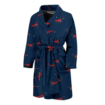 Shrimp Print Design LKS305 Men Bathrobe