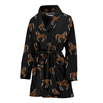 Horse Print Design LKS3010 Women Bathrobe