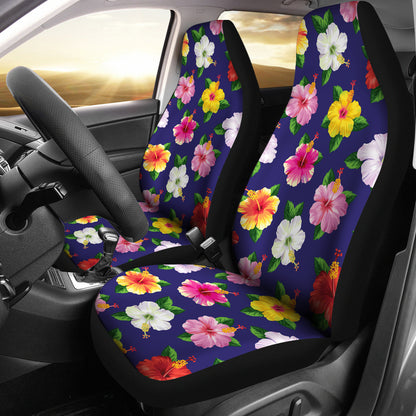 Hibiscus Colorful Print Design LKS301 Car Seat Covers
