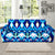 Ikat Blue Pattern Print Design 01 Sofa Slipcover