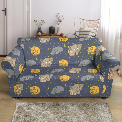 Safari Elephant Lion Print Design LKS303 Loveseat Couch Slipcover