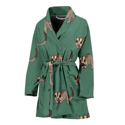 Sugar Glider Pattern Print Design 01 Women Bathrobe