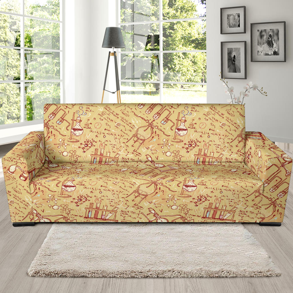 Chemical Pattern Print Design 01 Sofa Slipcover