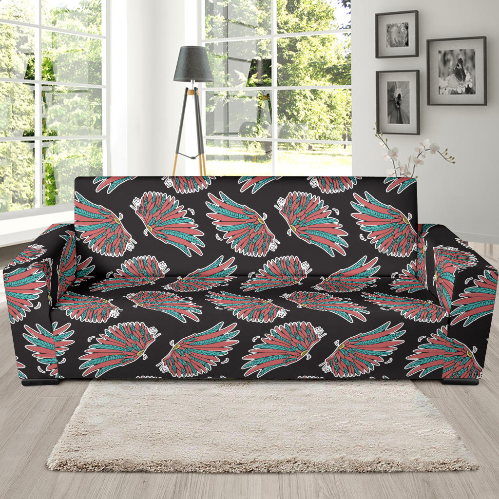 Angel Wings Pattern Print Design 05 Sofa Slipcover