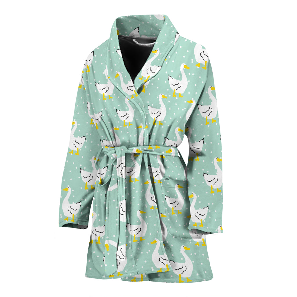 Goose Print Design LKS404 Women Bathrobe