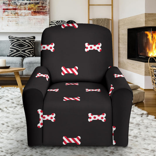 Dog Bone Pattern Print Design 04 Recliner Slipcover with Pocket