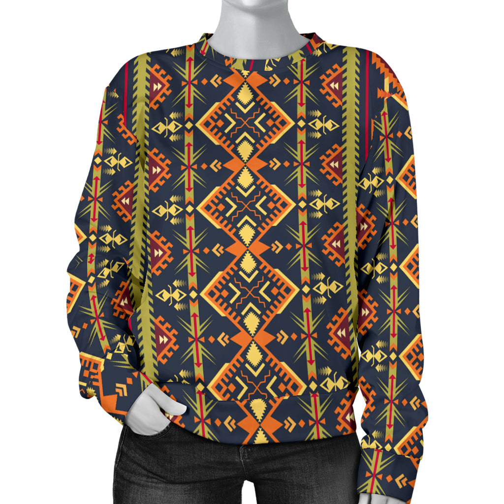 Kente Classic Design African Print Women Long Sleeve Sweatshirt