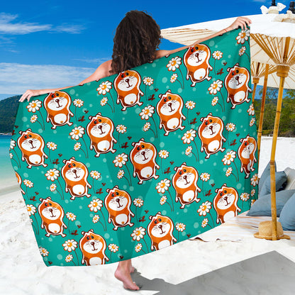 Hamster Pattern Print Design 01 Sarong Pareo Wrap