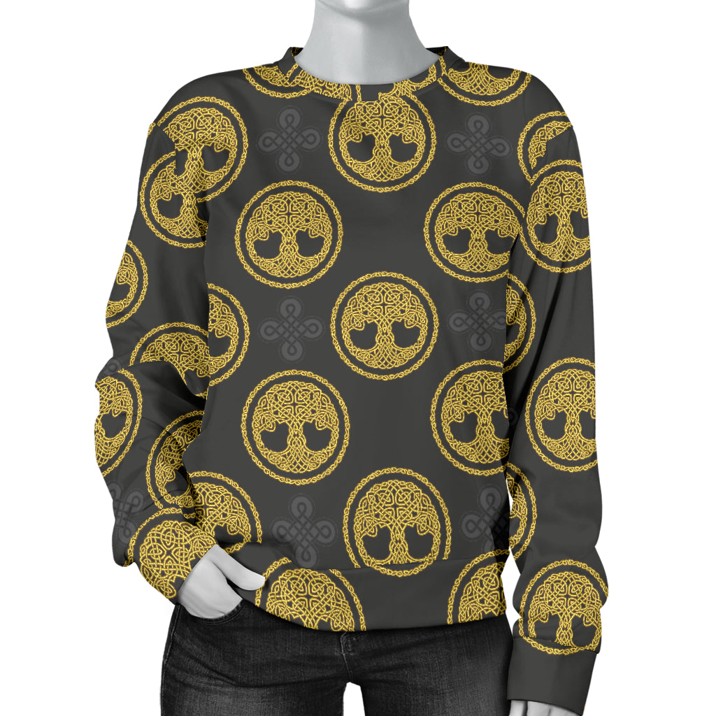 Celtic Tree of Life Design Women Long Sleeve Sweatshirt