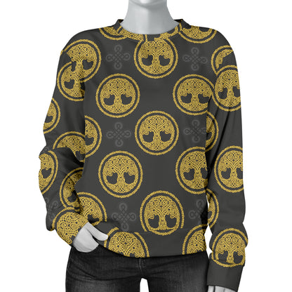 Celtic Tree of Life Design Women Long Sleeve Sweatshirt