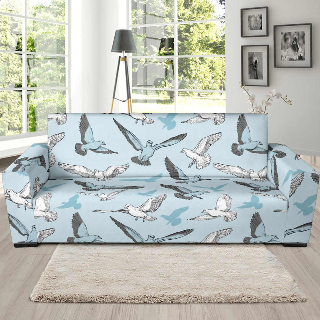 Pigeon Pattern Print Design 03 Sofa Slipcover