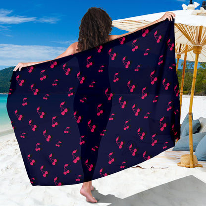 Cherry Pattern Print Design 02 Sarong Pareo Wrap
