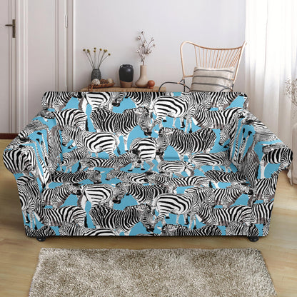 Zebra Print Design LKS305 Loveseat Couch Slipcover
