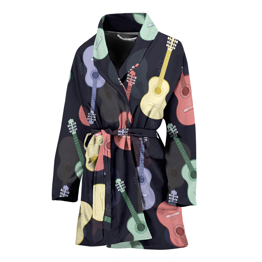 Acoustic Guitar Print Design LKS401 Women Bathrobe